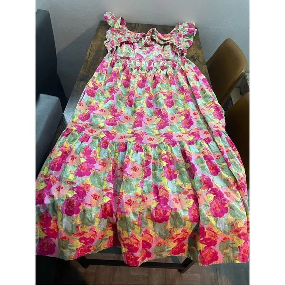 Peyton & Parker Short Sleeve Ruffled Sleeve Floral Midi Dress Size XL - Picture 9 of 15